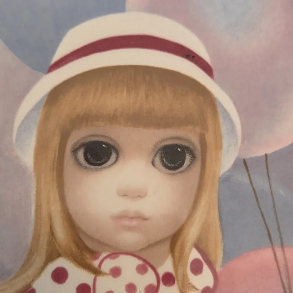 Margaret Keane Big Eye The Balloon Girl 1976 First Limited Edition Plate 8 inch